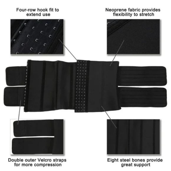 MENS Waist Trainer Slimming Black S2 - Picture 3 of 7